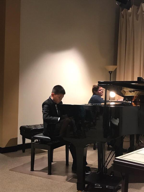 First place Junior winner First to receive the Glenn Alexander Gurley Memorial Scholarship
performin the Chopin F Minor Concerto.  
Student of Irene Hramenkova.